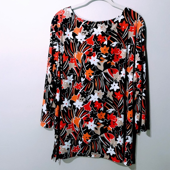 💍 Floral Print Top Blouse Plus Size 2X - Picture 2 of 6